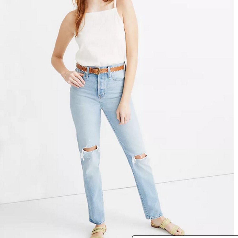 Madewell Light Blue Straight Leg Jeans Size 24